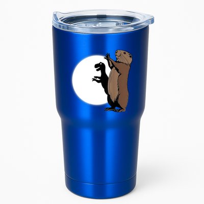 GroundhogS Dinosaur Shadow Puppet Funny Groundhog Day Tumbler
