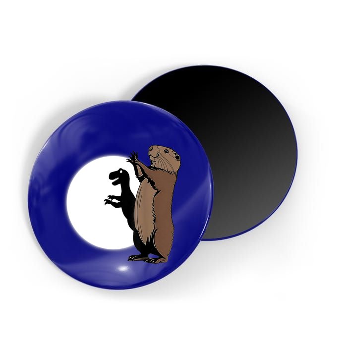 GroundhogS Dinosaur Shadow Puppet Funny Groundhog Day Magnet