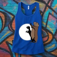 GroundhogS Dinosaur Shadow Puppet Funny Groundhog Day Womens Tank Top
