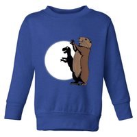 GroundhogS Dinosaur Shadow Puppet Funny Groundhog Day Toddler Sweatshirt