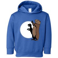 GroundhogS Dinosaur Shadow Puppet Funny Groundhog Day Toddler Hoodie