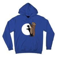 GroundhogS Dinosaur Shadow Puppet Funny Groundhog Day Tall Hoodie