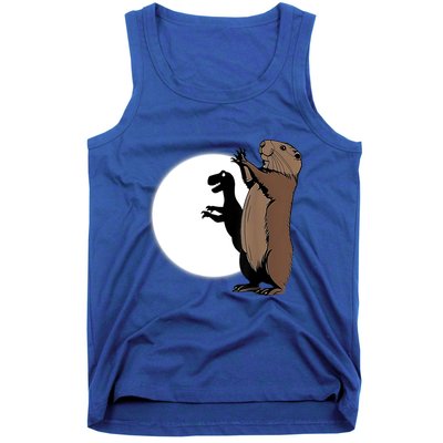 GroundhogS Dinosaur Shadow Puppet Funny Groundhog Day Tank Top