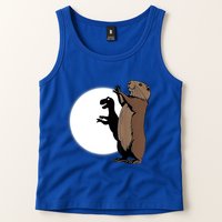 GroundhogS Dinosaur Shadow Puppet Funny Groundhog Day Tank Top