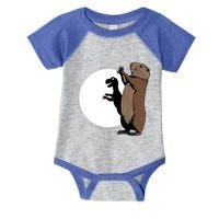 GroundhogS Dinosaur Shadow Puppet Funny Groundhog Day Infant Baby Jersey Bodysuit