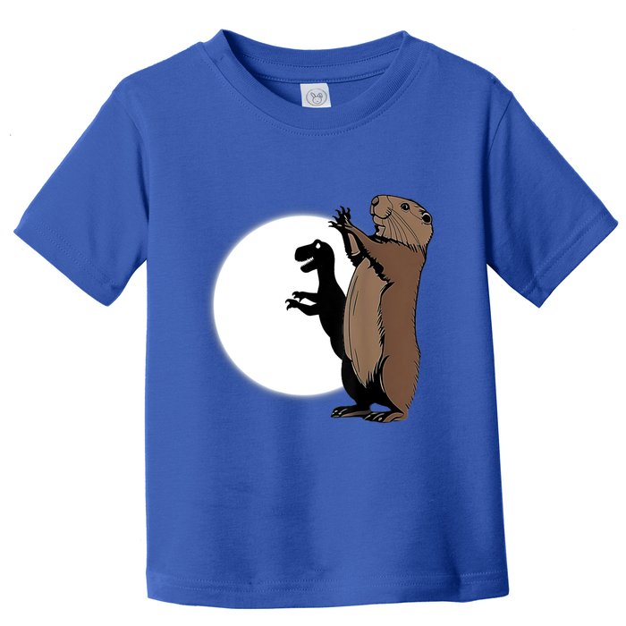 GroundhogS Dinosaur Shadow Puppet Funny Groundhog Day Toddler T-Shirt
