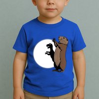 GroundhogS Dinosaur Shadow Puppet Funny Groundhog Day Toddler T-Shirt