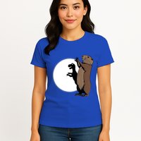 GroundhogS Dinosaur Shadow Puppet Funny Groundhog Day Womens T-Shirt