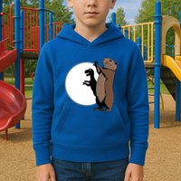 GroundhogS Dinosaur Shadow Puppet Funny Groundhog Day Kids Hoodie