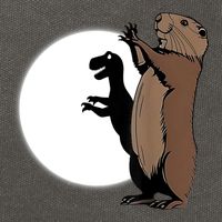 GroundhogS Dinosaur Shadow Puppet Funny Groundhog Day Cotton Canvas Backpack