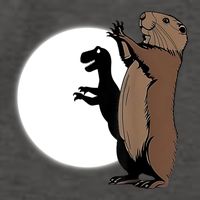 GroundhogS Dinosaur Shadow Puppet Funny Groundhog Day Vector Backpack