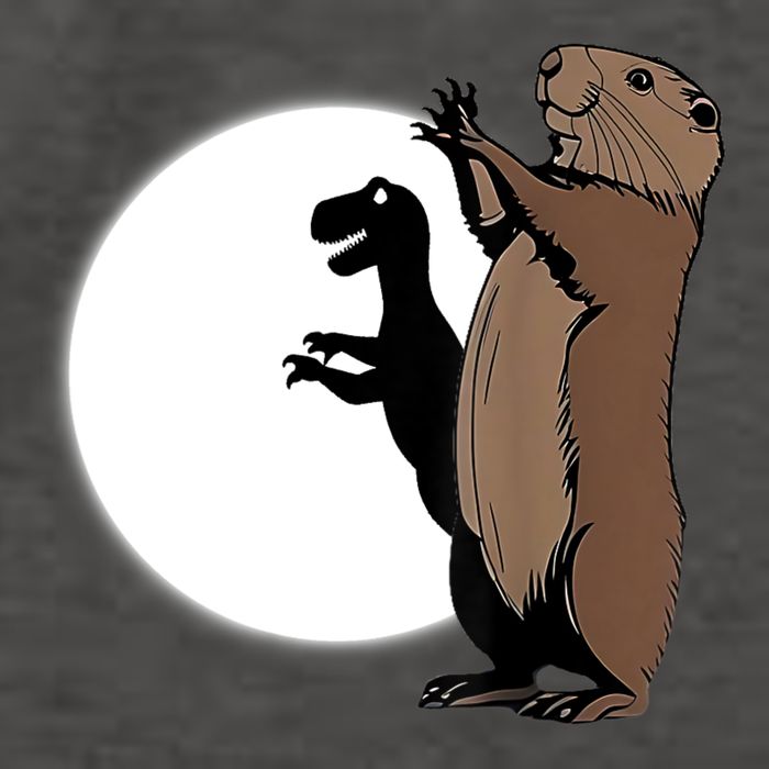 GroundhogS Dinosaur Shadow Puppet Funny Groundhog Day Vector Backpack