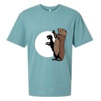 GroundhogS Dinosaur Shadow Puppet Funny Groundhog Day Sueded Cloud Jersey T-Shirt