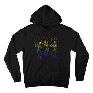 Goth Dancing Skeleton Gay Lesbian LGBT Pride For Halloween Hoodie