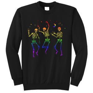 Goth Dancing Skeleton Gay Lesbian LGBT Pride For Halloween Sweatshirt