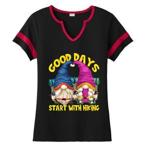 Good Days Start With Hiking Camping Couple For Hiker Mom Cute Gift Ladies Halftime Notch Neck Tee