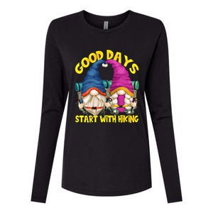 Good Days Start With Hiking Camping Couple For Hiker Mom Cute Gift Womens Cotton Relaxed Long Sleeve T-Shirt