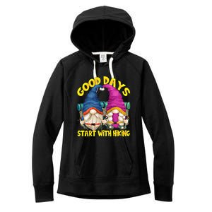 Good Days Start With Hiking Camping Couple For Hiker Mom Cute Gift Women's Fleece Hoodie