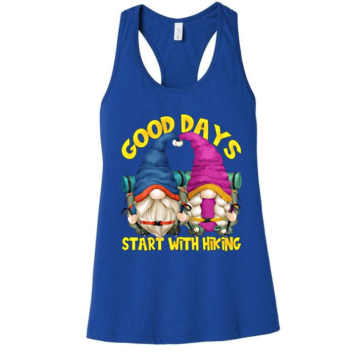 Good Days Start With Hiking Camping Couple For Hiker Mom Cute Gift Women's Racerback Tank