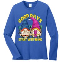 Good Days Start With Hiking Camping Couple For Hiker Mom Cute Gift Ladies Long Sleeve Shirt