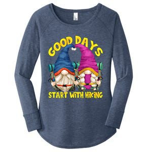 Good Days Start With Hiking Camping Couple For Hiker Mom Cute Gift Women's Perfect Tri Tunic Long Sleeve Shirt