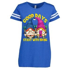 Good Days Start With Hiking Camping Couple For Hiker Mom Cute Gift Enza Ladies Jersey Football T-Shirt