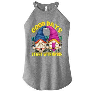 Good Days Start With Hiking Camping Couple For Hiker Mom Cute Gift Women's Perfect Tri Rocker Tank