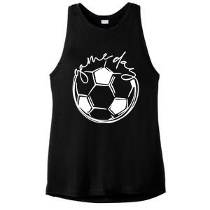 Game Day Sports Parent Soccer Mom Cute Gift Ladies PosiCharge Tri-Blend Wicking Tank