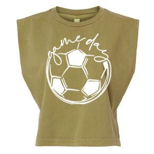 Game Day Sports Parent Soccer Mom Cute Gift Garment-Dyed Women's Muscle Tee