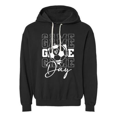 Game Day Soccer funny sport lovers  Garment-Dyed Fleece Hoodie