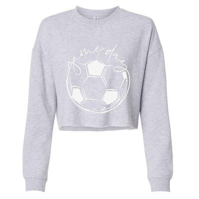 Game Day Sports Parent Soccer Mom Cropped Pullover Crew