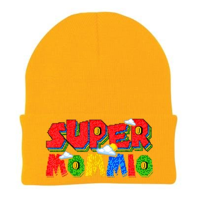 Gamer Dad Super Daddio Fathers Day Funny Gift From Kids Knit Cap Winter Beanie