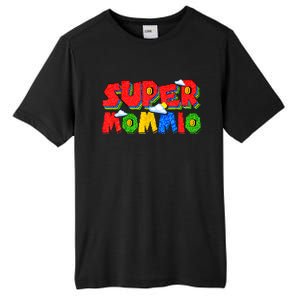 Gamer Dad Super Daddio Fathers Day Funny Gift From Kids Tall Fusion ChromaSoft Performance T-Shirt