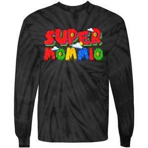 Gamer Dad Super Daddio Fathers Day Funny Gift From Kids Tie-Dye Long Sleeve Shirt