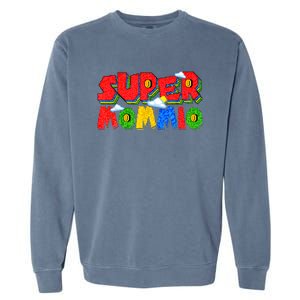 Gamer Dad Super Daddio Fathers Day Funny Gift From Kids Garment-Dyed Sweatshirt