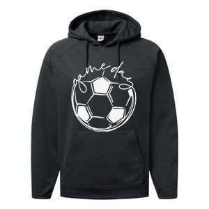 Game Day Soccer Leopard Print  Girls Soccer Performance Fleece Hoodie