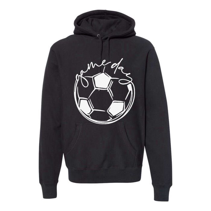 Game Day Soccer Leopard Print  Girls Soccer Premium Hoodie