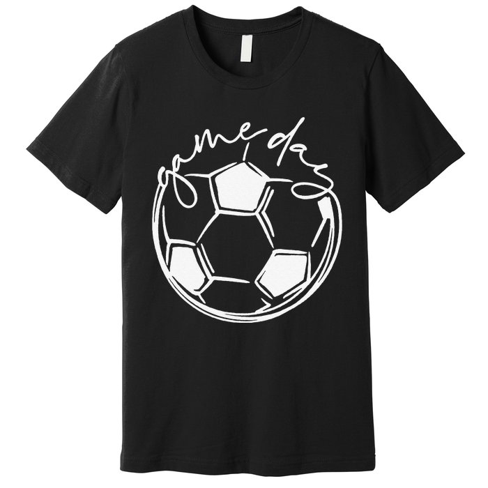 Game Day Soccer Leopard Print  Girls Soccer Premium T-Shirt