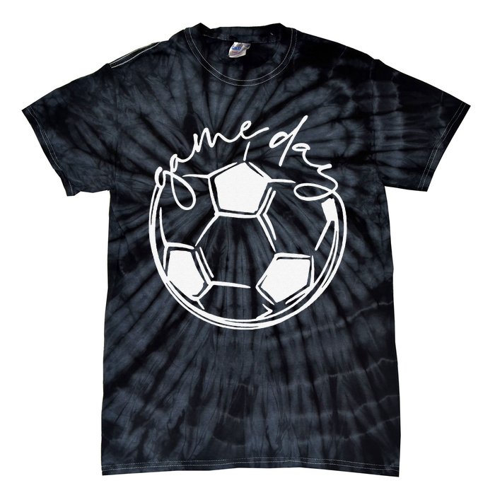 Game Day Soccer Leopard Print  Girls Soccer Tie-Dye T-Shirt