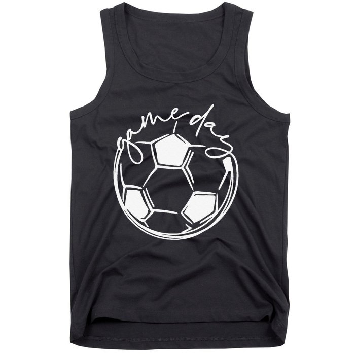 Game Day Soccer Leopard Print  Girls Soccer Tank Top