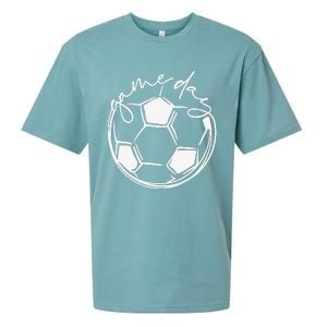 Game Day Soccer Leopard Print  Girls Soccer Sueded Cloud Jersey T-Shirt