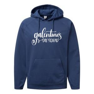 Galentines Day Squad Funny Matching Valentine's Gift Performance Fleece Hoodie