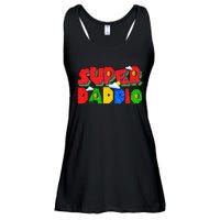 Gamer Dad Super Daddio Fathers Day Funny Gift From Ladies Essential Flowy Tank