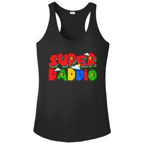 Gamer Dad Super Daddio Fathers Day Funny Gift From Ladies PosiCharge Competitor Racerback Tank