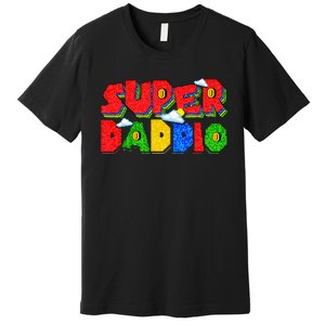 Gamer Dad Super Daddio Fathers Day Funny Gift From Premium T-Shirt