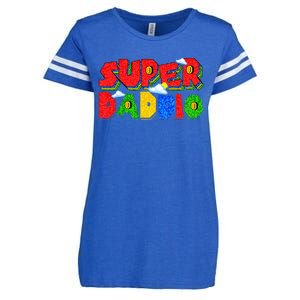 Gamer Dad Super Daddio Fathers Day Funny Gift From Enza Ladies Jersey Football T-Shirt