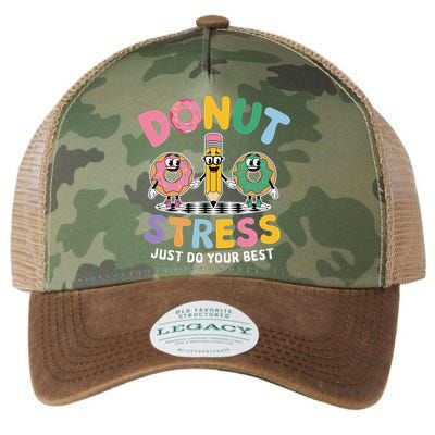 Groovy Donut Stress Just Do Your Best Testing Day Teachers Legacy Tie Dye Trucker Hat
