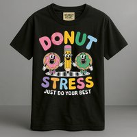 Groovy Donut Stress Just Do Your Best Testing Day Teachers Garment-Dyed Heavyweight T-Shirt