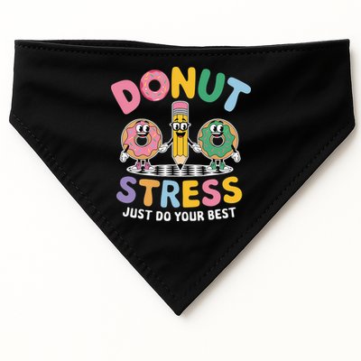 Groovy Donut Stress Just Do Your Best Testing Day Teachers USA-Made Doggie Bandana