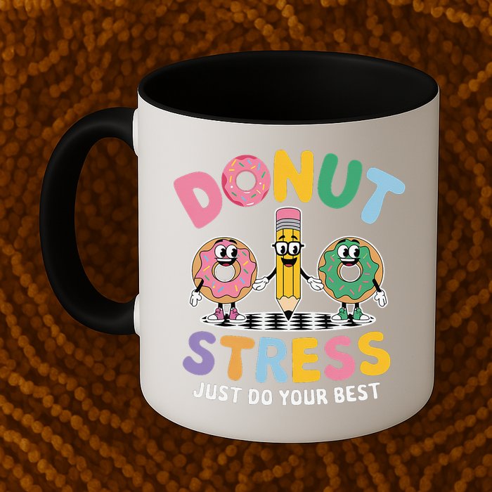 Groovy Donut Stress Just Do Your Best Testing Day Teachers Mug